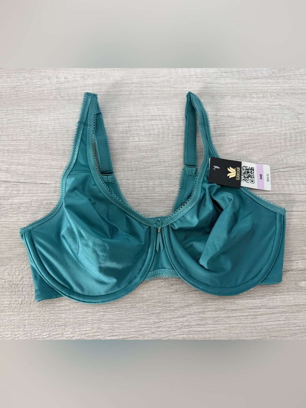 Wacoal Women’s Blue Basic Beauty Full-Figure Underwire Bra 855192 Size 34D